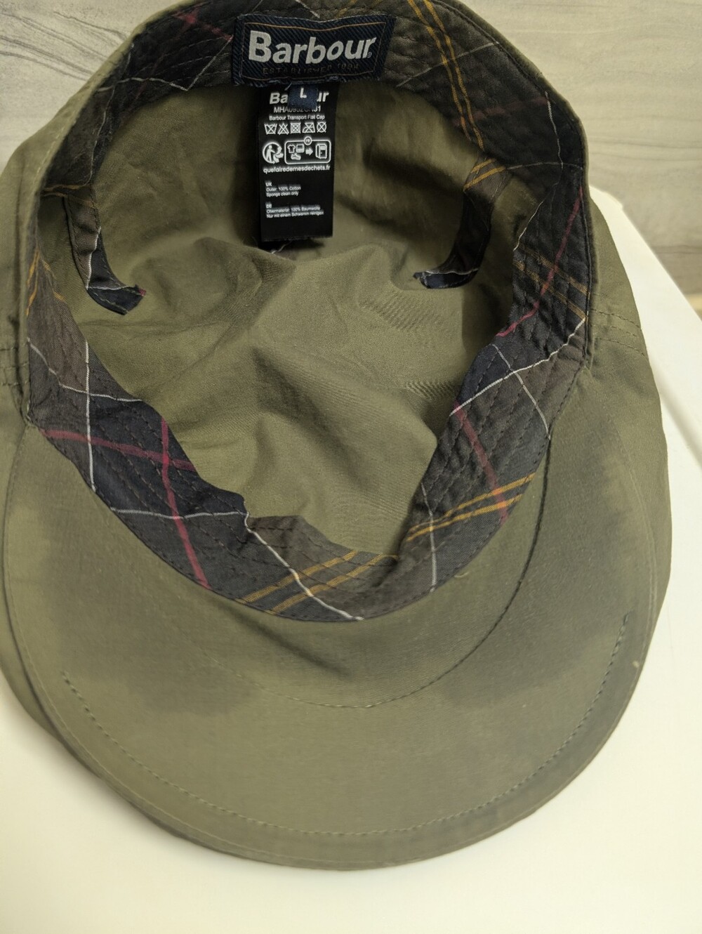 BARBOUR Olive Flat Transport Hat - Picture 9 of 16